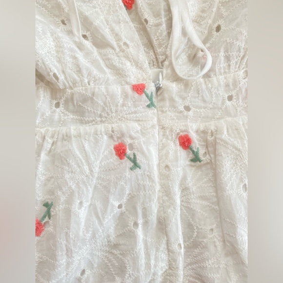 DAZY Floral Embroidery Eyelet Embroidery Tie Back Dress size M - Picture 12 of 13